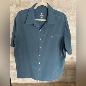 Men's Blue Short Sleeve Shirt